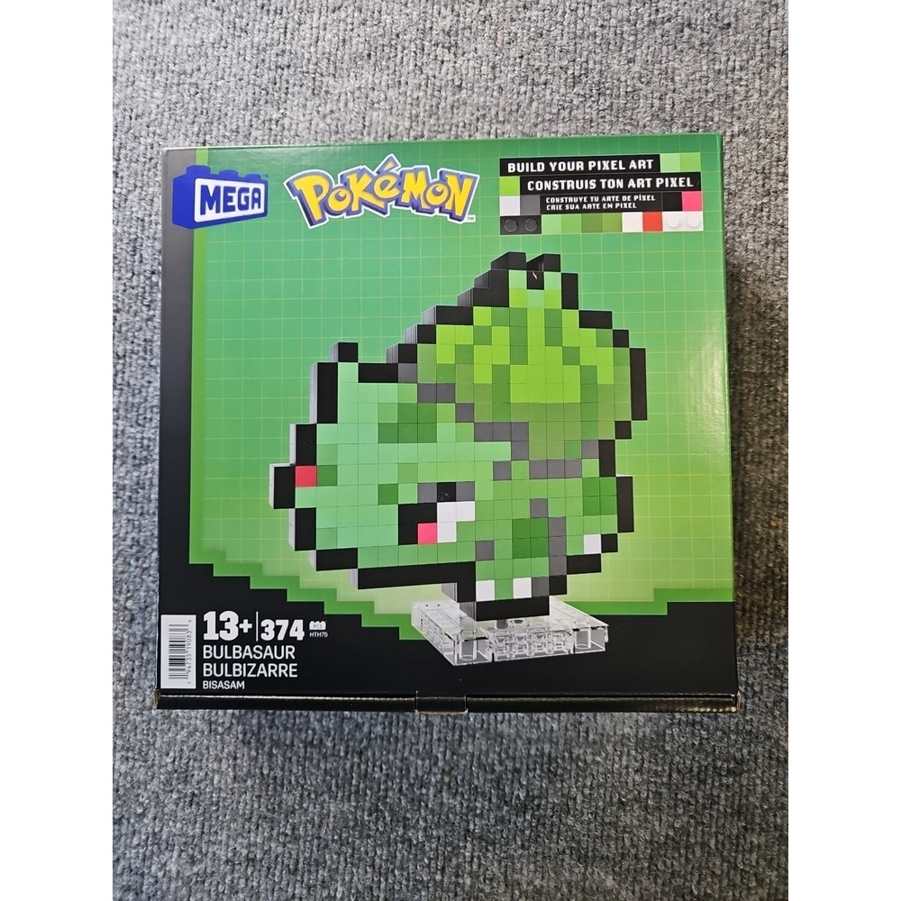 MEGA Pokemon Bulbasaur Building Pixel Art Toy Kit 374 pc. New In Box.‎ CB